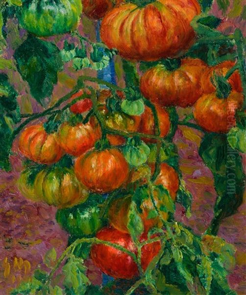 Les Tomates Oil Painting by George Morren