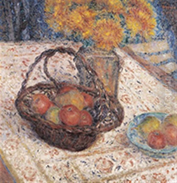 Le Pannier De Pommes Oil Painting by George Morren