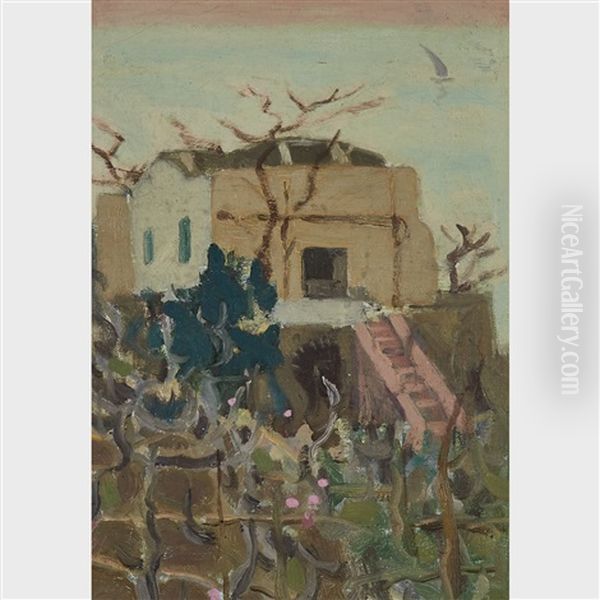 House And Garden, Capri, C. 1894 Oil Painting by James Wilson Morrice