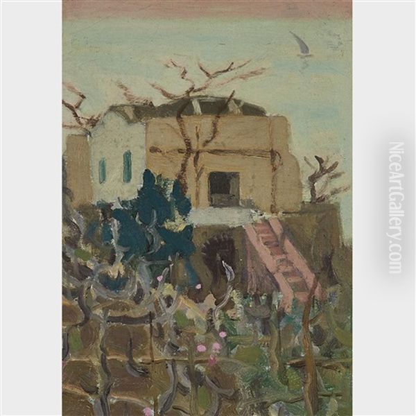 House And Garden, Capri, C. 1894 Oil Painting by James Wilson Morrice