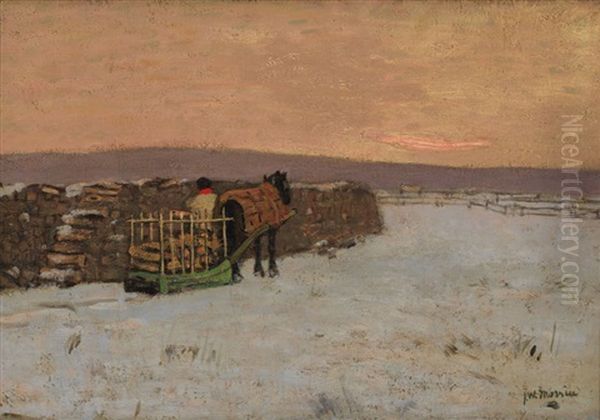 The Woodpile, Sainte-anne-de-beaupre Oil Painting by James Wilson Morrice