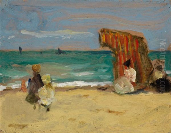 Figures On A Beach Oil Painting by James Wilson Morrice