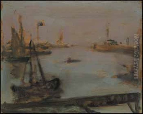 Port A L'aube Oil Painting by James Wilson Morrice