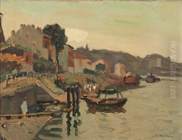 Coastal Village Oil Painting by James Wilson Morrice