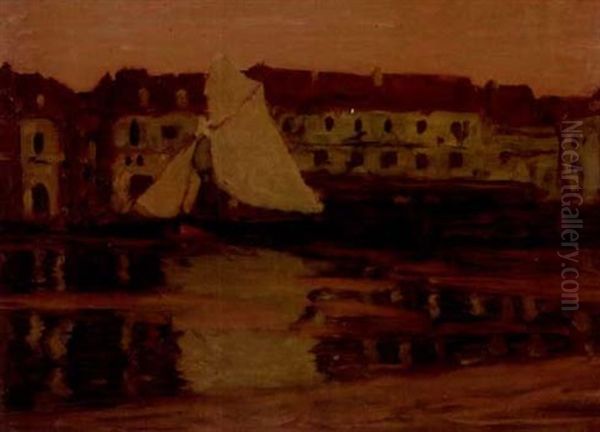 The Harbour Oil Painting by James Wilson Morrice