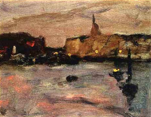 Port Of Dieppe Oil Painting by James Wilson Morrice