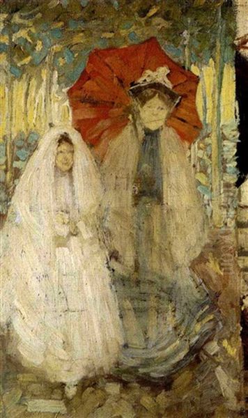 La Communiante - First Communion Oil Painting by James Wilson Morrice