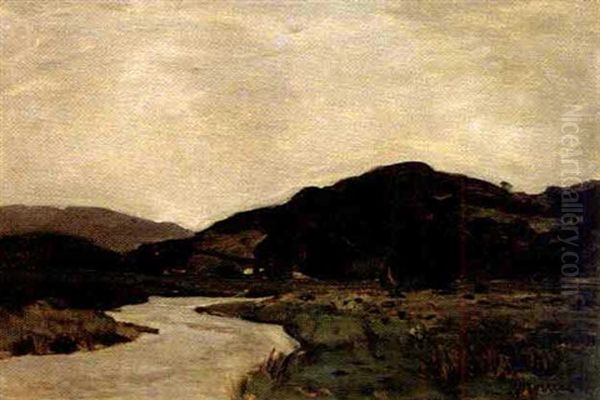 Pastoral Landscape With A Meandering River Oil Painting by James Wilson Morrice