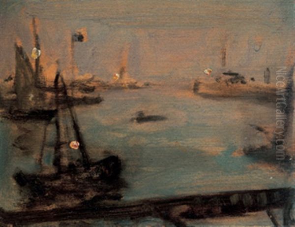 Port A L'aube Oil Painting by James Wilson Morrice