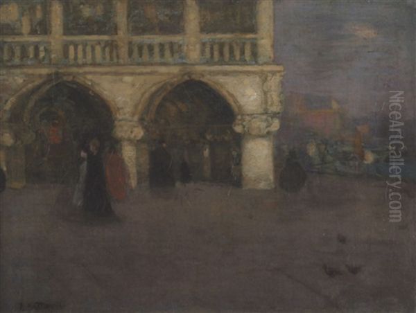 Le Palais Des Doges, Venise Oil Painting by James Wilson Morrice