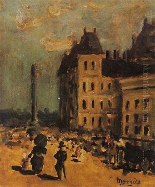 Bonsecourt Market, Montreal Oil Painting by James Wilson Morrice