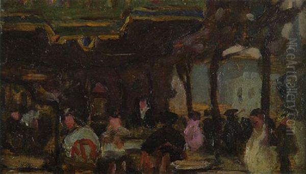 Cafe Scene Oil Painting by James Wilson Morrice