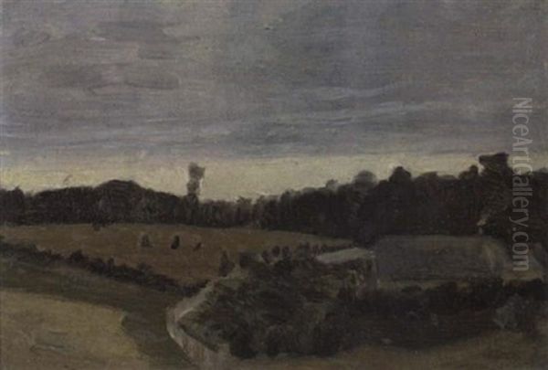 Farm In Brittany Oil Painting by James Wilson Morrice