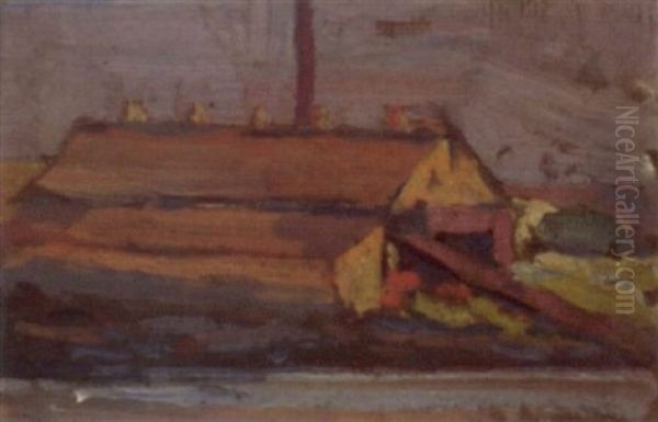 The Sawmill Oil Painting by James Wilson Morrice