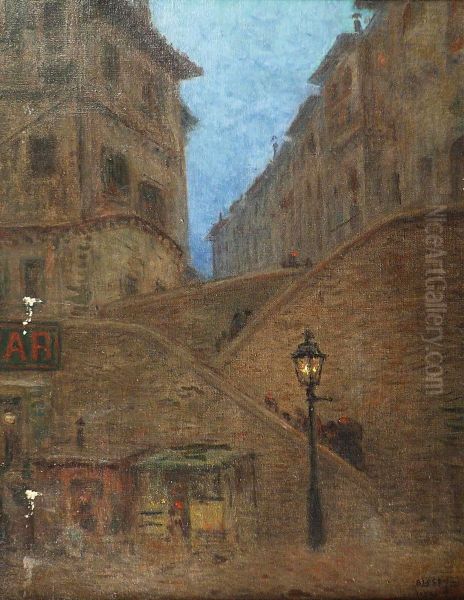 Eglise Des Acoules, Marseille Oil Painting by Marie-Gabriel Biessy