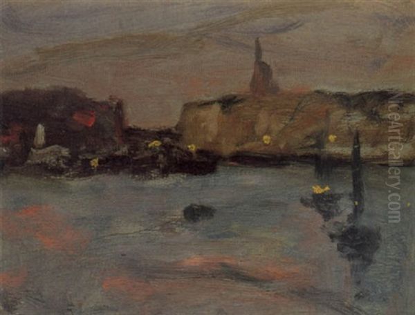 Port Scene Oil Painting by James Wilson Morrice