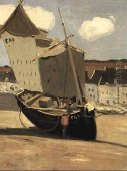 Fishing Boat, Cancale Oil Painting by James Wilson Morrice