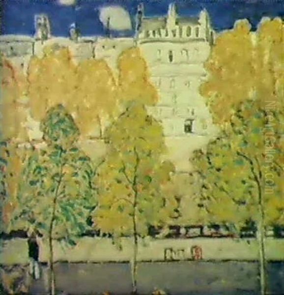 Quai De La Seine; Effet D'automne Oil Painting by James Wilson Morrice