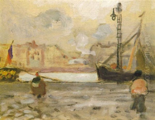 A Port In Brittany Oil Painting by James Wilson Morrice