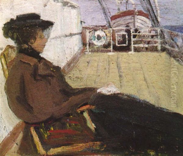 On Board Ship Oil Painting by James Wilson Morrice