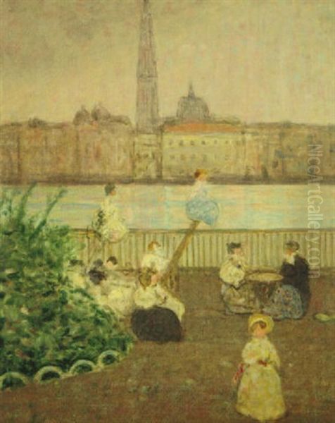 Children At Play, Antwerp Oil Painting by James Wilson Morrice