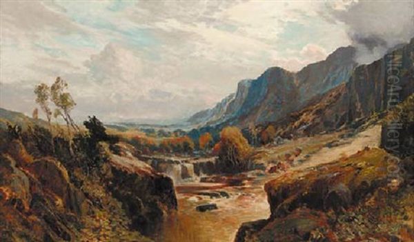 On The Tummel Oil Painting by James Archibald Morris