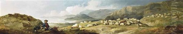 The Resting Shepherd Oil Painting by John W. Morris