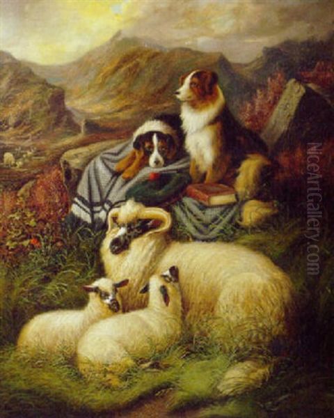 Highland Companions Oil Painting by John W. Morris