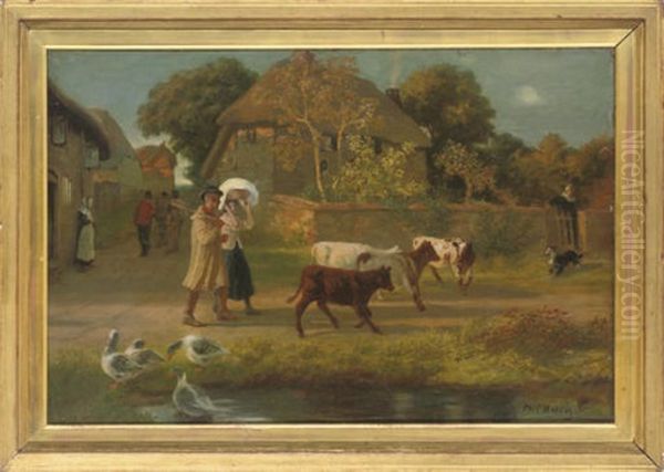 The Amerous Herder Oil Painting by Philip Richard Morris