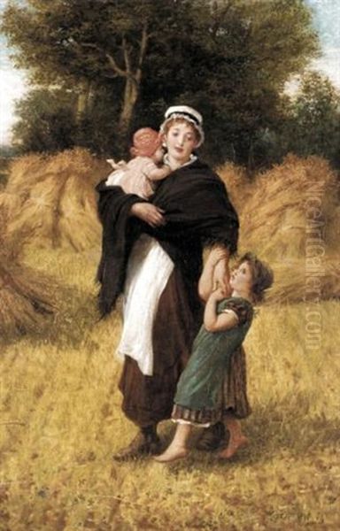 In The Cornfields Oil Painting by Philip Richard Morris