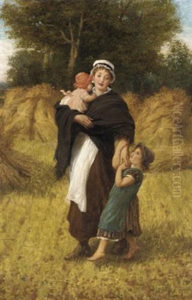 In The Cornfields Oil Painting by Philip Richard Morris