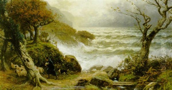 Kustlandskap Med Farahjord Oil Painting by Philip Richard Morris