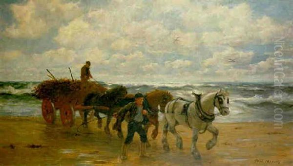 The Sea Weed Gatherers Oil Painting by Philip Richard Morris