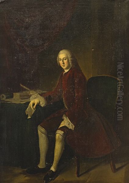 Portrait Of William Pitt, 1st Earl Of Chatham Oil Painting by William Bright Morris