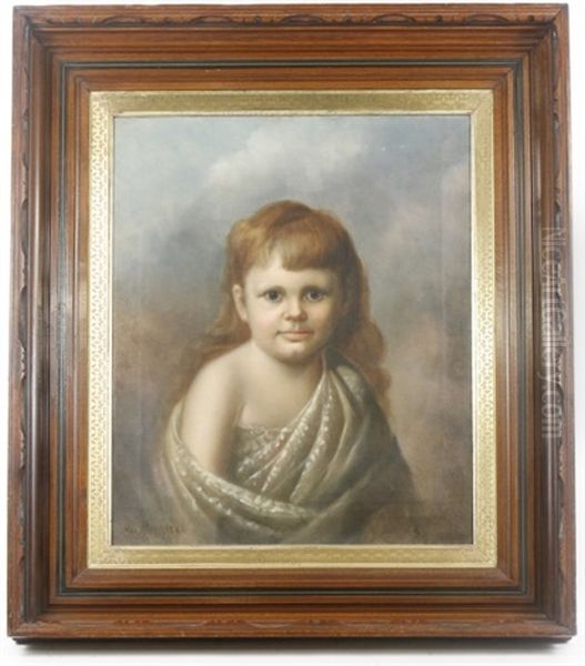 Portrait Of A Young Girl Oil Painting by Hal Alexander Courtney Morrison