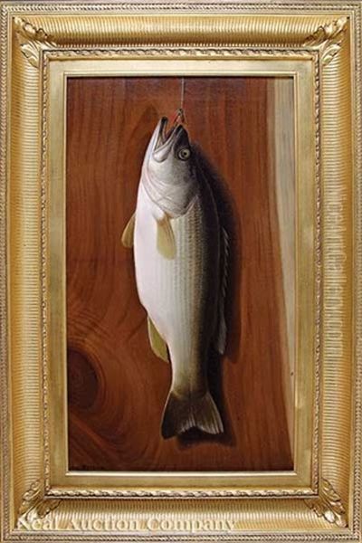 Nature Morte: Largemouth Bass Oil Painting by Hal Alexander Courtney Morrison