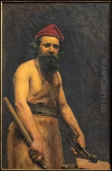 The Blacksmith Oil Painting by Robert Edward Morrison