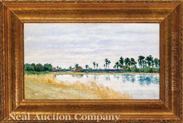 Marsh, Crescent City, Florida Oil Painting by George Frederick Morse