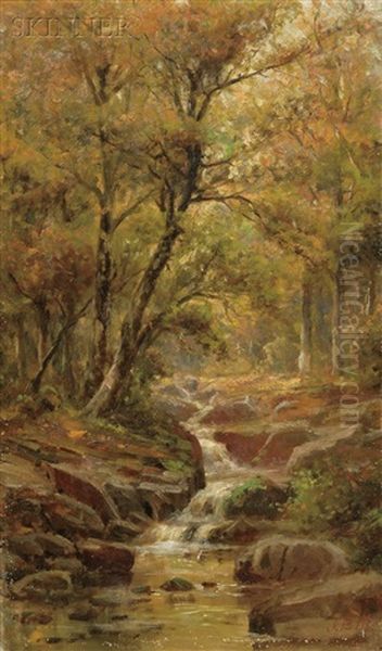 Woodland Stream Oil Painting by Jonathan Bradley Morse