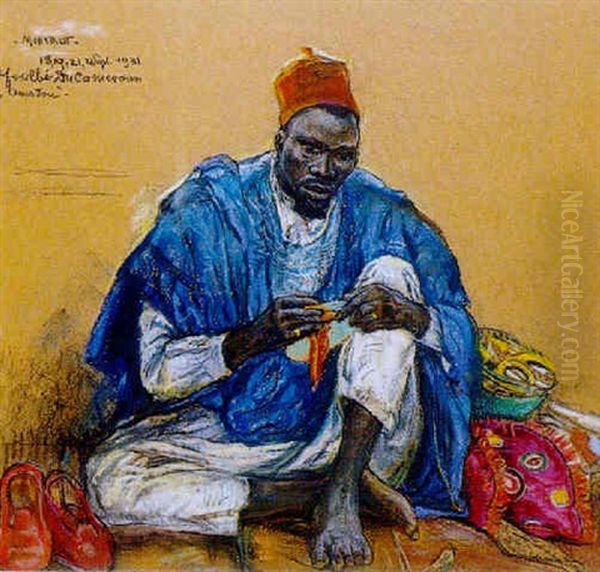 Amadou Foulbe Du Cameroun Oil Painting by Anna Morstadt