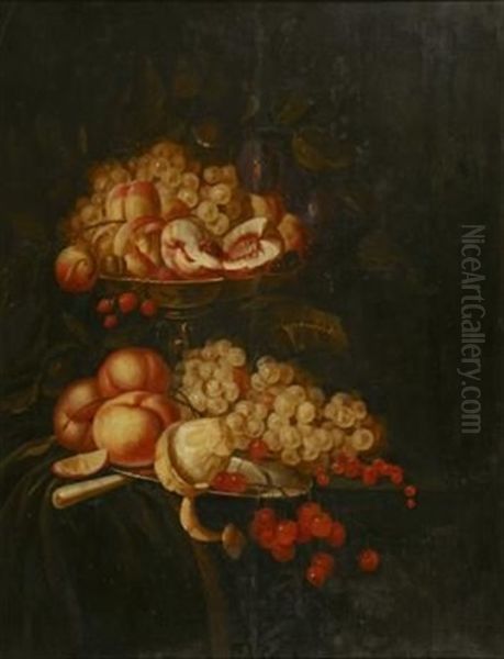 A Still Life Of Fruit Oil Painting by Jan Mortel