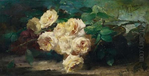 Rosen Oil Painting by Frans Mortelmans