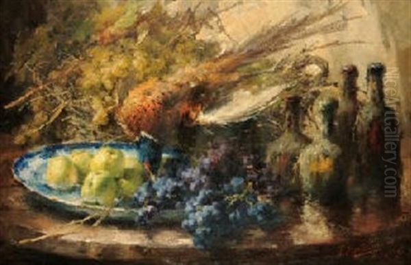 Nature Morte Au Faisan Oil Painting by Frans Mortelmans