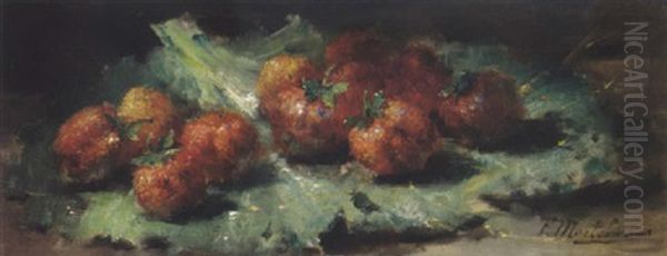 Erdbeeren Oil Painting by Frans Mortelmans