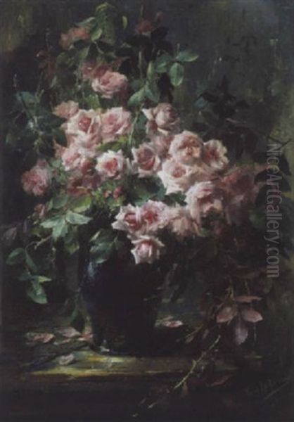 Rozen Oil Painting by Frans Mortelmans