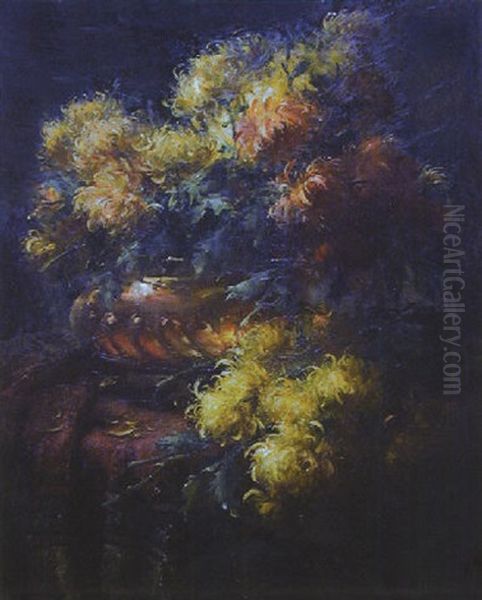 Bouquet De Fleurs Oil Painting by Frans Mortelmans