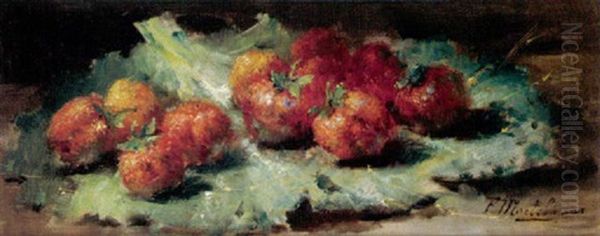 Erdbeeren Oil Painting by Frans Mortelmans