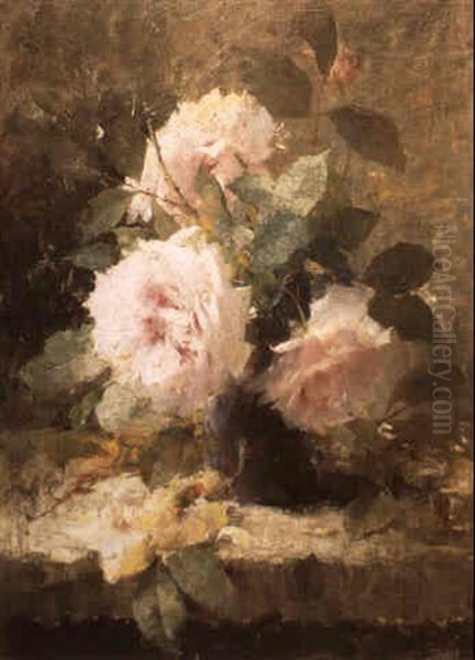 Fleurs Oil Painting by Frans Mortelmans