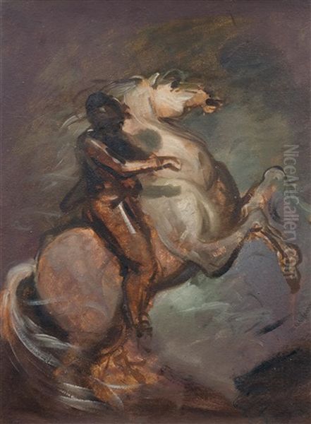 Rider On Horseback Oil Painting by John Hamilton Mortimer