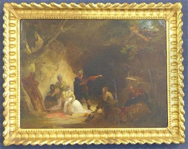 Theatrical Scene Oil Painting by John Hamilton Mortimer